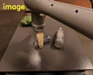 Original robot scene with a released can